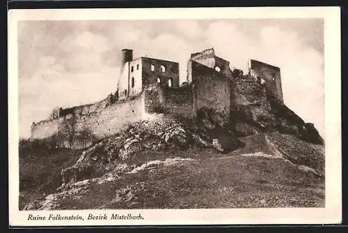 AK Falkenstein /Bezirk Mistelbach, Ruine Falkenstein