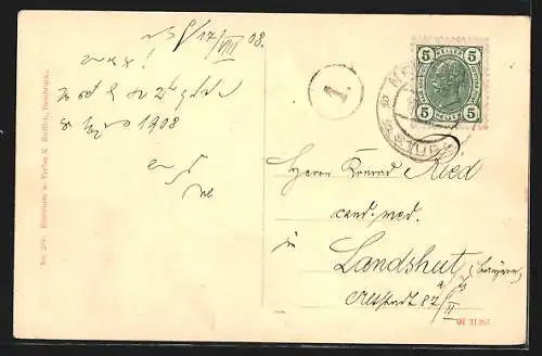 AK Neustift im Stubaital, Teilansicht mit Kirche