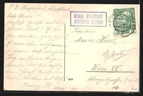 AK Maria Waldrast /Tirol, Ortspartie mit Kirche