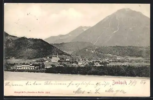 AK Jenbach, Teilansicht mit Bergen