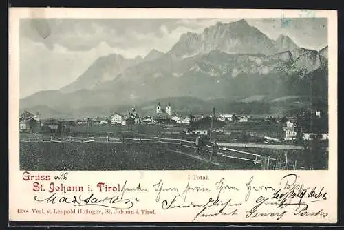 AK St. Johann in Tirol, Blick zur Kirche