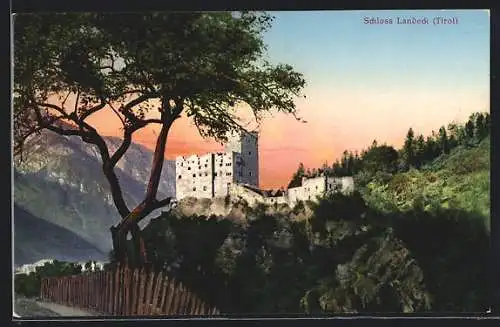 AK Landeck, Blick zum Schloss