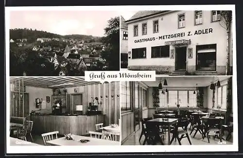 AK Mönsheim, Gasthaus-Metzgerei zum Adler