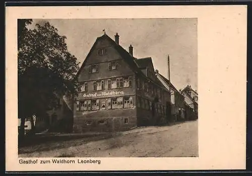 AK Leonberg / Württ., Gasthaus zum Waldhorn