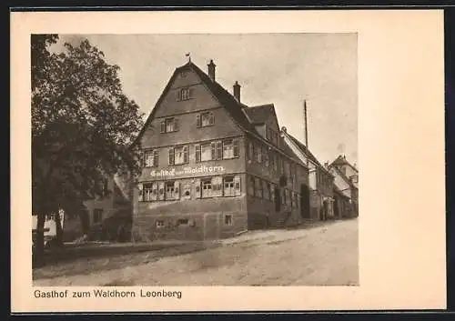 AK Leonberg / Württ., Gasthaus zum Waldhorn