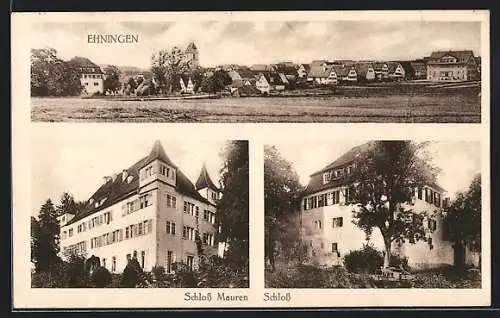 AK Ehningen, Totalansicht, Schloss Mauren