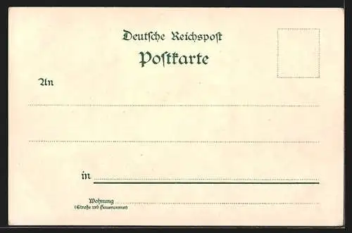 Lithographie Magdeburg, Breiter-Weg, Alter Markt, Dom