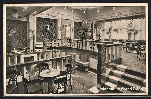 AK Mannheim, Innenansicht vom Grand Café