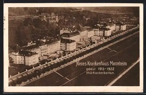 AK Mannheim, Neues Krankenhaus mit 1140 Krankenbetten