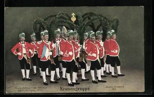 AK München, Kronengruppe, Volkstanz