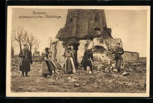 AK Rückkehr ostpreusischer Flüchtlinge