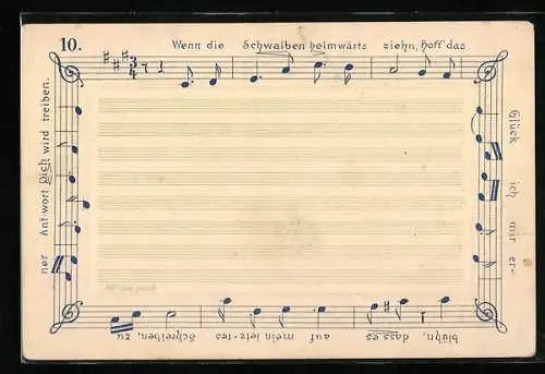 AK Musikalische Aufforderung an Schreibfaule