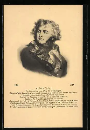 AK Portrait von Kléber