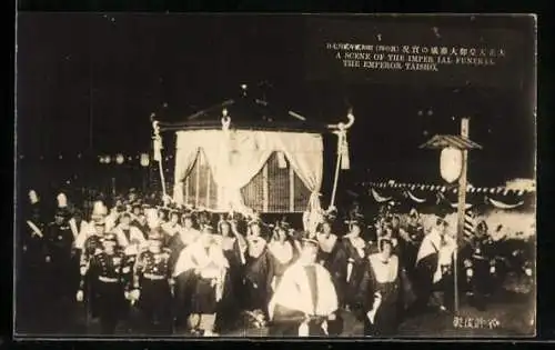 AK Japan, A Scene of the Imperial Funeral, Emperor Taisho