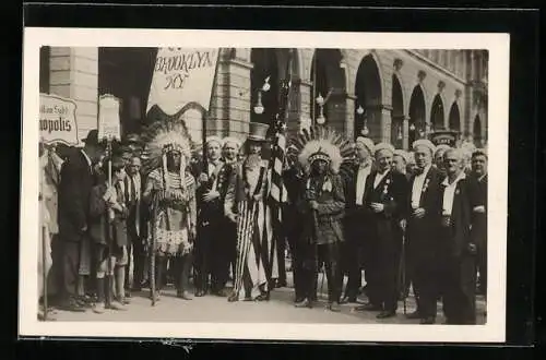 AK X. Deutsches Bundes-Sängerfest, Festzug Amerika