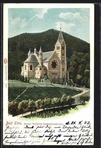 AK Bad Ems, Kaiser Wilhelm Gedächtniskirche