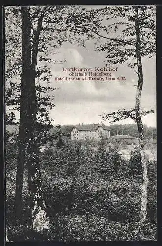 AK Kohlhof ob. Heidelberg, Hotel-Pension Ad. Hartwig