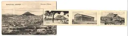Leporello-AK Athènes, Panorama, Akropolis