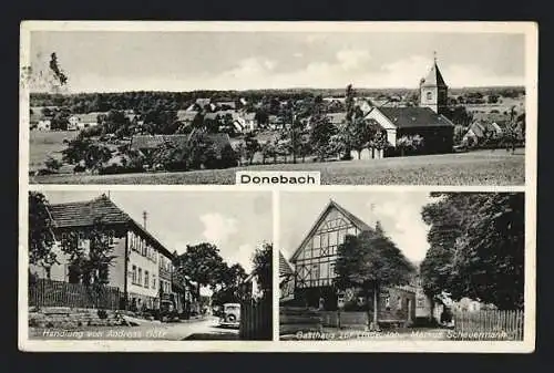 AK Donebach, Gasthaus zur Linde, Handlung von Anreas Götz