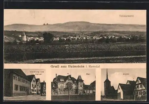 AK Beinstein i. Remstal, Handlung von Ch. Hetzel, Bad, Kirche