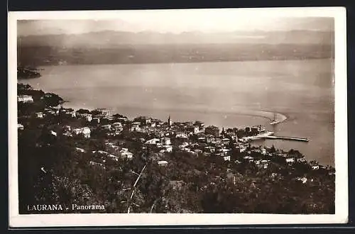 AK Laurana, Küstenpanorama aus der Vogelschau