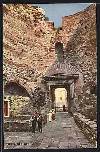 Künstler-AK Split, Vestibul Dioklecijanove Palace