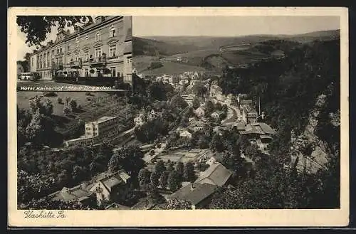 AK Glashütte /Sa., Hotel Kaiserhof Stadt Dresden, Panorama