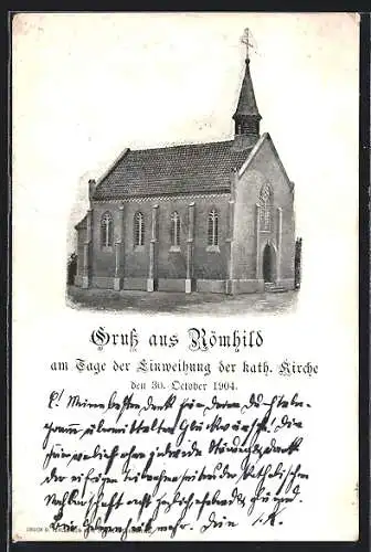 AK Römhild, Einweihung der kahtolischen Kirche 1904