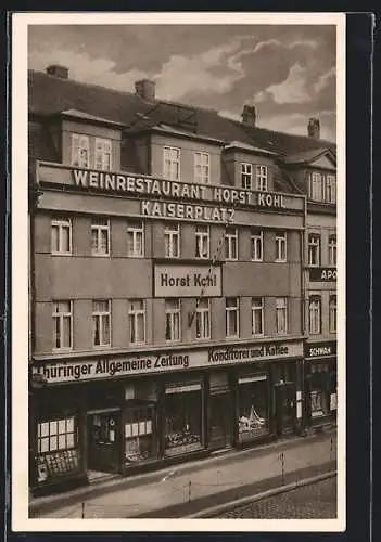 AK Erfurt, Cafe & Konditorei Horst Kohl, Anger 63