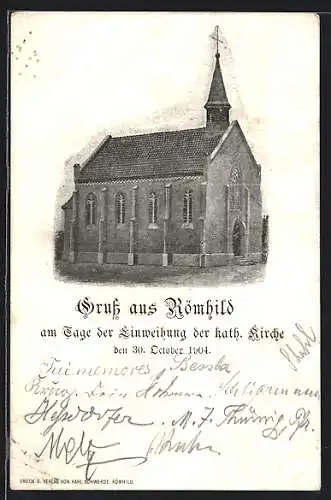 AK Römhild, Einweihung der katholischen Kirche 1904