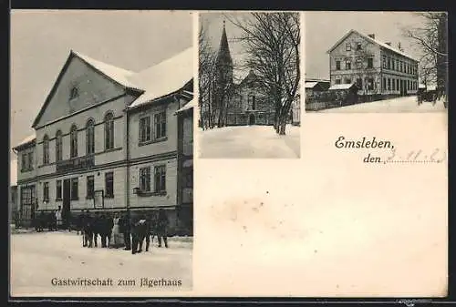 AK Emleben, Gastwirtschaft zum Jägerhaus, Kirche