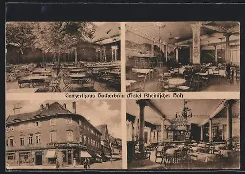 AK Erfurt, Restaurant Conzerthaus Hackerbräu (Hotel Rheinischer Hof)