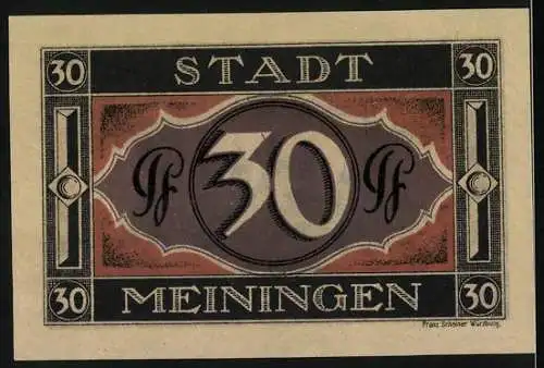 Notgeld Meiningen 1921, 30 Pfennig, Wappen