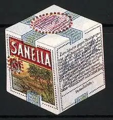 Reklamemarke Sanella Margarine, Sana-Gesellschaft, Cleve, Margarinewürfel