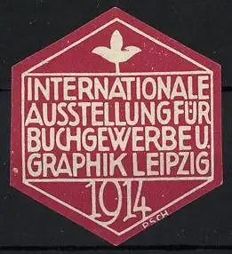 Reklamemarke Leipzig, Internationale Ausstellung für Buchgewerbe und Graphik 1914