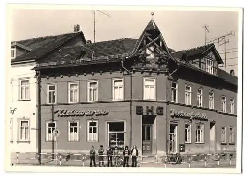 Fotografie J. Schröer, Kranichfeld, Ansicht Kranichfeld / Ilm, BHG Geschäftshaus Kleinwaren-Verkaufsstelle