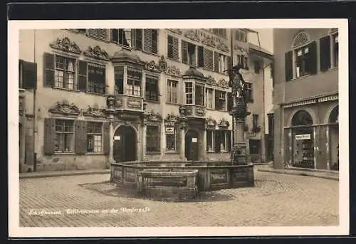 AK Schaffhausen, Tellbrunnen an der Vordergasse