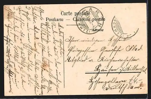 AK Arth, Ortsansicht mit Zugersee