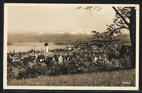 AK Thalwil, Ortsansicht hinter Baum