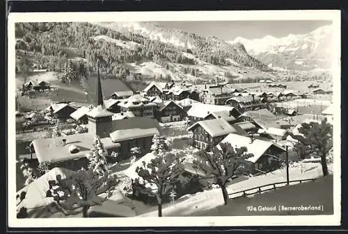 AK Gstaad, Ortsansicht im Winter