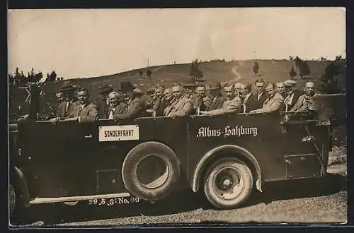 Foto-AK Autobus Albus-Salzburg, Sonderfahrt