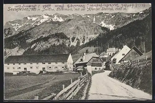 AK Seewiesen, Ortseingang mit dem Aflenzer Staritzen