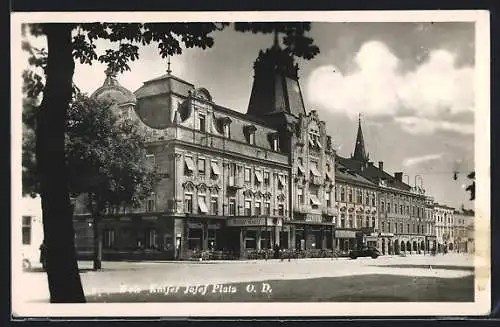 AK Wels, Hotel Greif am Kaiser Josef Platz