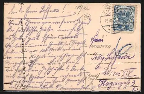 AK Stiefern, Ortsansicht mit Kirche