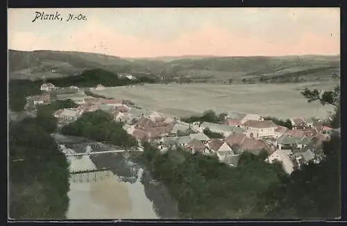 AK Plank, Panorama aus der Vogelschau