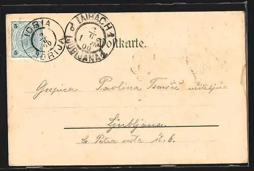 Präge-Lithographie Zwei Maikäfer als Dirigent und Sänger, Taktstock, Notenblatt