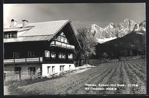 AK Ramsau /Dachstein, Hotel Kobald-Hof mit Dachstein