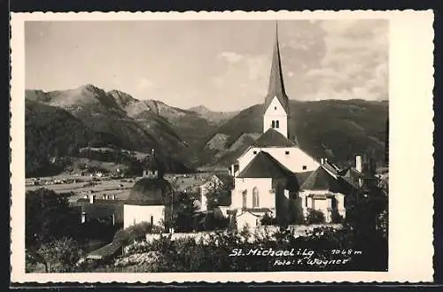 AK St. Michael im Lungau, Panoramaansicht mit Kirche
