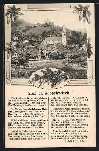 AK Kappelrodeck, Ortsansicht mit Kirche