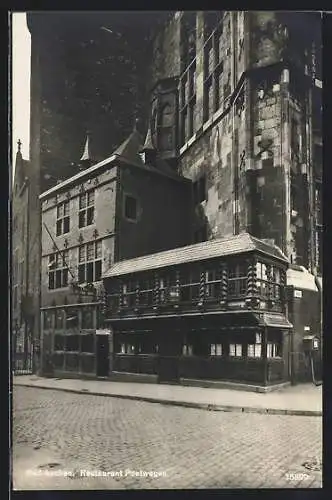 AK Bad Aachen, Restaurant Postwagen am Rathaus, Inh. Georg Buchmeier